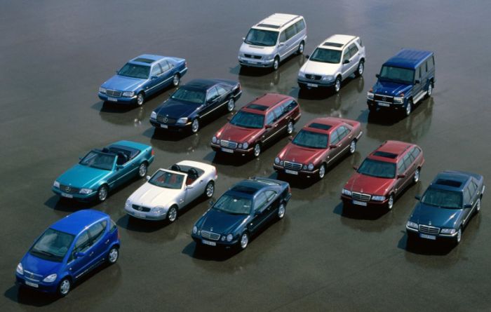 Wszystkie modele Mercedes-Benz produkowane w 1997 roku