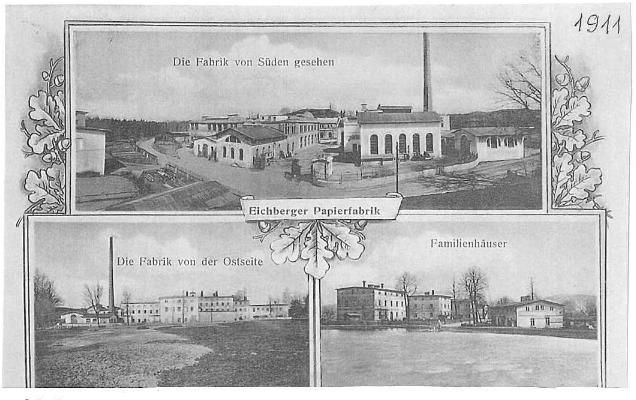 Dąbrowica 1911 r. Fabryka Papieru i osiedle mieszkaniowe