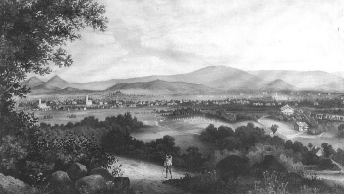 Dawne Mysłakowice, panorama ok 1860 r.