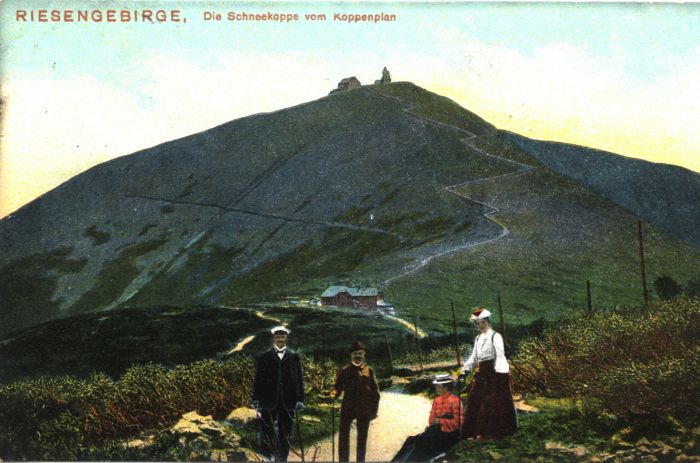 Karpacz, Śnieżka 1920 r. Poczt&oacute;wka