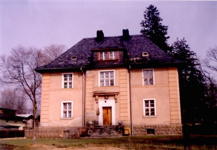 Mysłakowice, budynek danej szkoły niemieckiej. 1992 r.