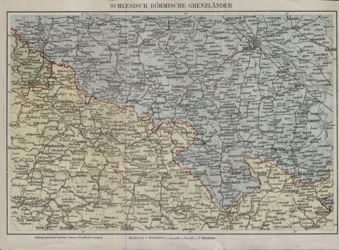 Mapa ok 1940 r. Dolny Śląsk