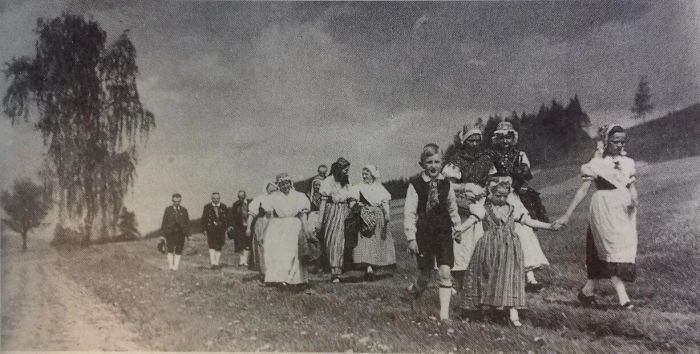 Gruszk&oacute;w (niem. B&auml;rndorf) ok 1910 rok. Foto Waler Pilz