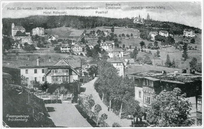Krummh&uuml;bel (Karpacz). 1920 r. Obecnie ul.Karkonoska w Karpaczu G&oacute;rnym
