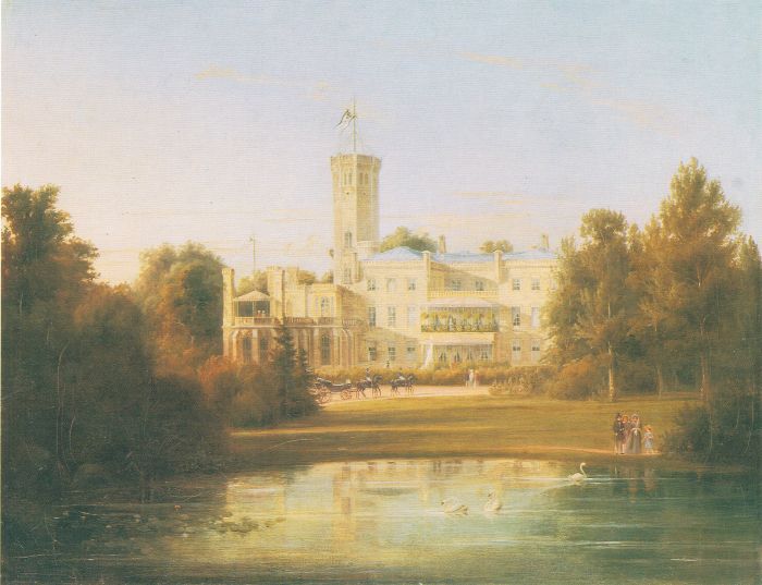 1845 rok. Grafika autor Carl Daniel Freydanck (1811&ndash;1887). Erdmannsdorf (Mysłakowice)