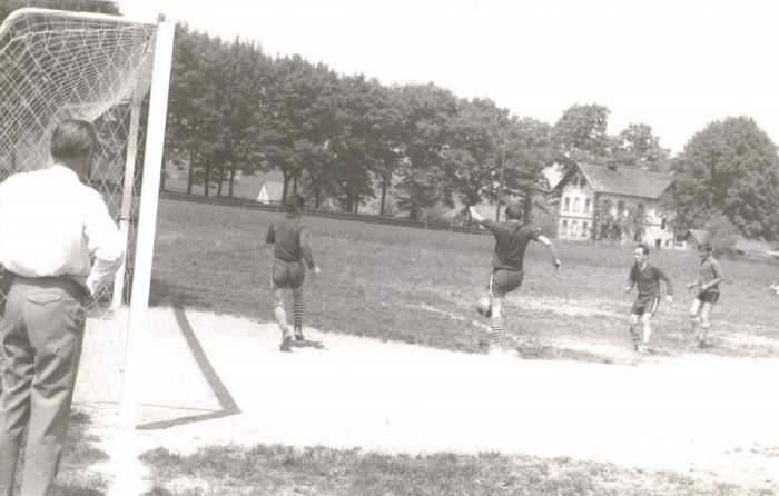 Męcz piłki nożnej. Mysłakowice, prawdopodobnie lata 70-te