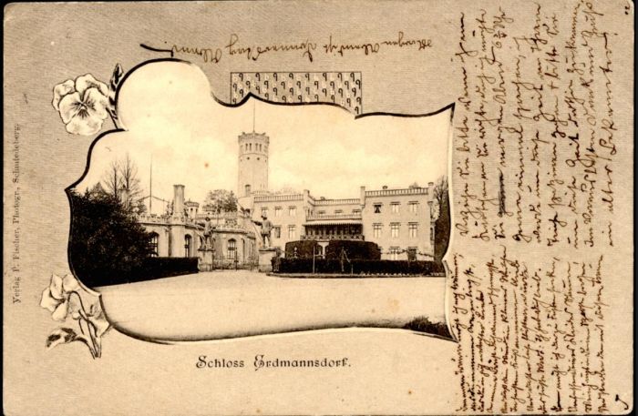 Ciekawa poczt&oacute;wka 1902 rok. Erdmannsdorf (Mysłakowice)