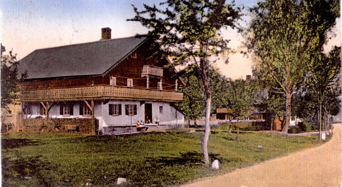 Erdmannsdorf (Mysłakowice) ok 1905 rok.Dom Tyrolski, obecnie ul. Wojska Polskiego 