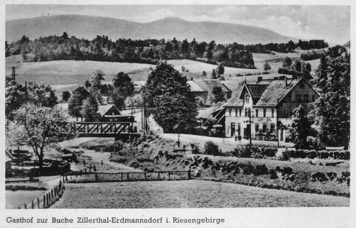 Gospoda i pokoje u Buche (dawny ośrodek zdrowia), Mysłakowice (Zillerthal-Erdmannsdorf, Erdmannsdorf).ok 1910 rok