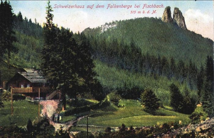 (Schweizerei) Karpniki (niem. Fischbach), ok 1920 rok. Obecnie schronisko PTTK &bdquo;Szwajcarka&rdquo;