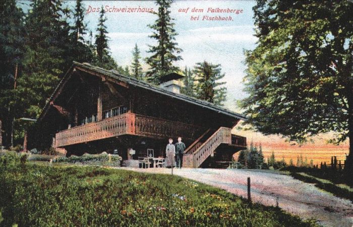 (Schweizerei) Karpniki (niem. Fischbach), ok 1925 rok. Obecnie schronisko PTTK &bdquo;Szwajcarka&rdquo; 