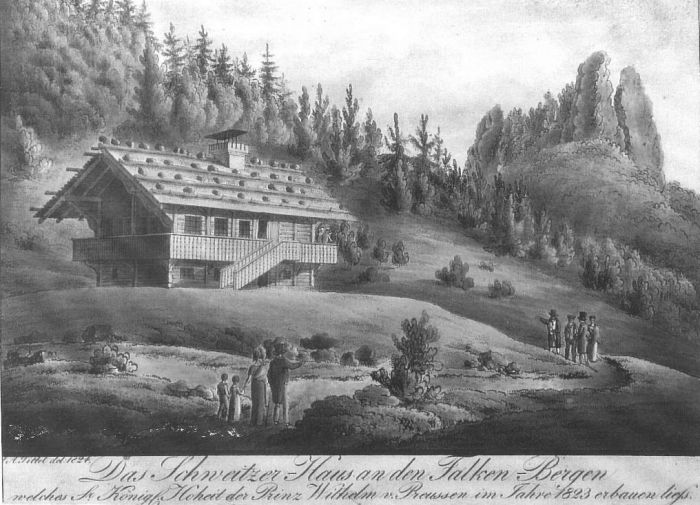 Dom Szwajcarski Karpniki (niem. Fischbach) 1824 rok.