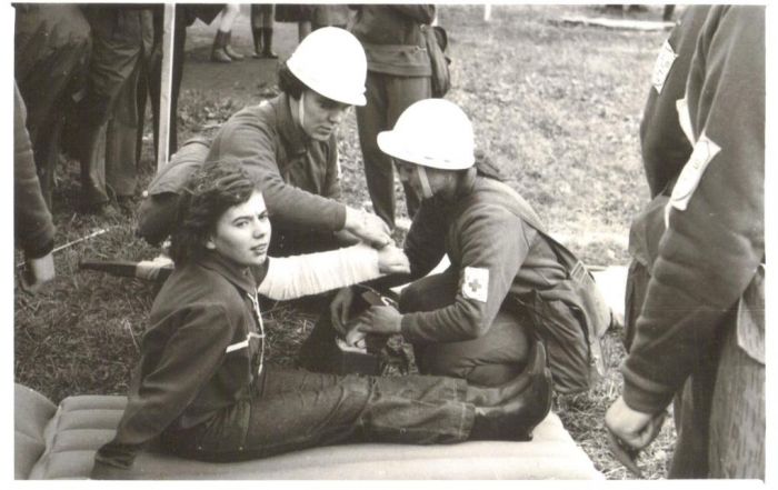 Ćwiczenia Obrony Cywilnej DZPLn "Orzeł", Mysłakowice. ok 1970 rok