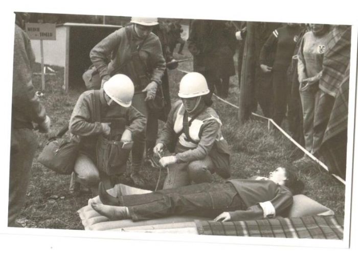 Ćwiczenia Obrony Cywilnej DZPLn "Orzeł", Mysłakowice. ok 1970 rok.
