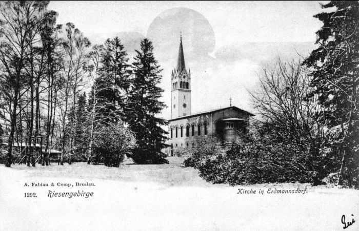 Poczt&oacute;wka koniec XIX wieku. Mysłakowice (niem. Zillerthal-Erdmannsdorf, Erdmannsdorf)