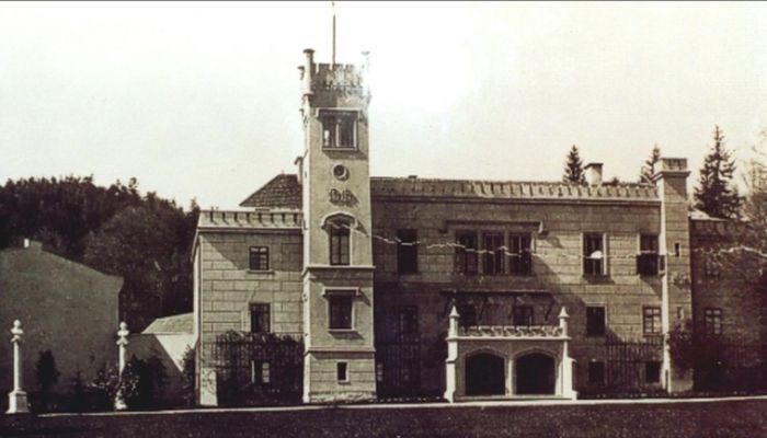 Pałac. Dąbrowica (niem. Eichberg, Kreis Hirschberg i. Rsgb.) ok 1930 rok
