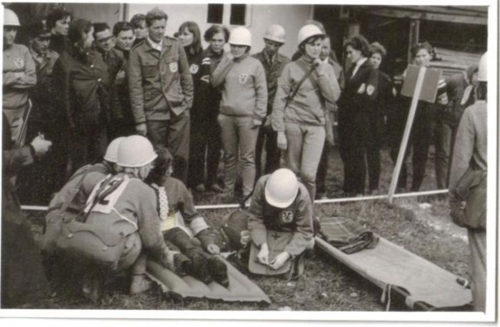 Ćwiczenia Obrony Cywilnej DZPLn "Orzeł", Mysłakowice. ok 1970 ok