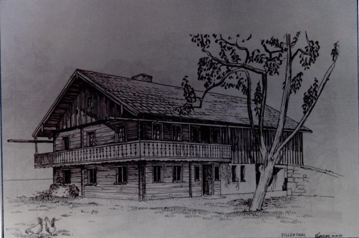 Mysłakowice (niem. Zillerthal-Erdmannsdorf, Erdmannsdorf). Grafika XIX wiek.