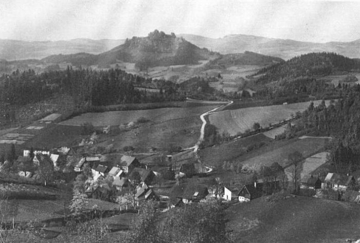 Panorama Gruszk&oacute;w (niem. B&auml;rndorf) 1929 rok. 