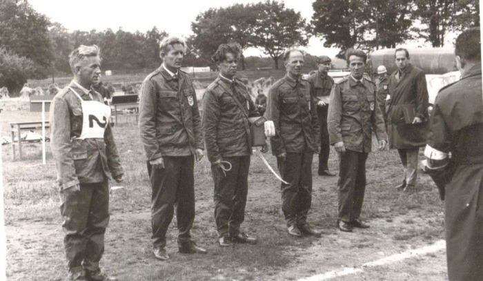 Zawody strażackie. Foto z archiwum DZPLn "Orzeł" Mysłakowice. Lata 60-te