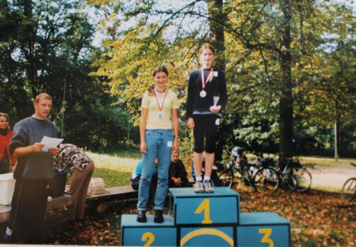 Mistrzostwo Gminy Mysłakowice w kolarstwie g&oacute;rskim. Bukowiec. 2000 rok.