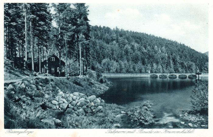 Poczt&oacute;wka Krummh&uuml;bel (Karpacz), początek XX wieku. 