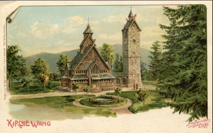 Kości&oacute;ł Wang (Karpacz), początek XX wieku. 