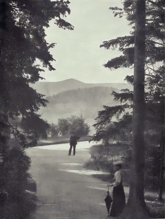 1914 rok. Karkonosze. Widok na Śnieżkę. 