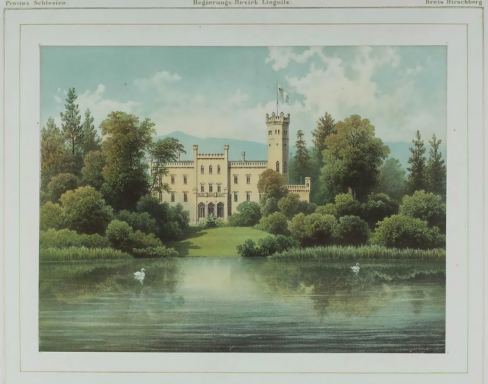 Pałac w Mysłakowicach (niem. Zillerthal-Erdmannsdorf), Autor: Theodor Hennicke, Data wydania: ok [1857-1883]