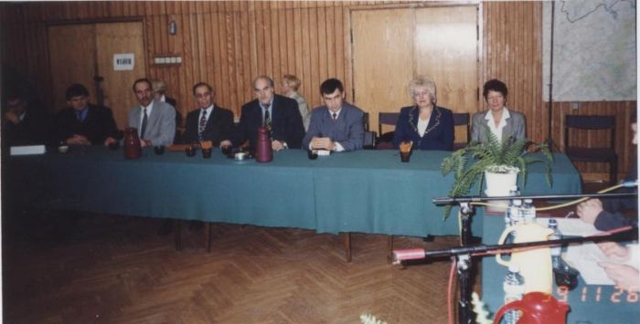 Uroczysta, wsp&oacute;lna sesja Radnych z Mysłakowic i partnerskiej Gminy Iława. 1999 rok