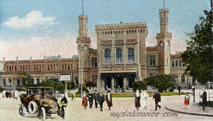 Breslau, Wrocław. Dworzec Gł&oacute;wny (Hauptbahnhof) - widok od frontu. Początek XX wieku.