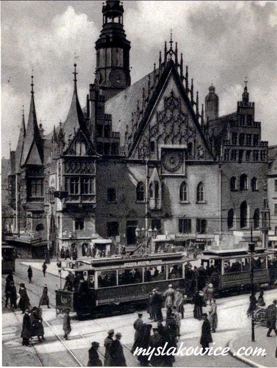 Breslau. Wrocław 1930 rok. Ratusz - widok zewnętrzny