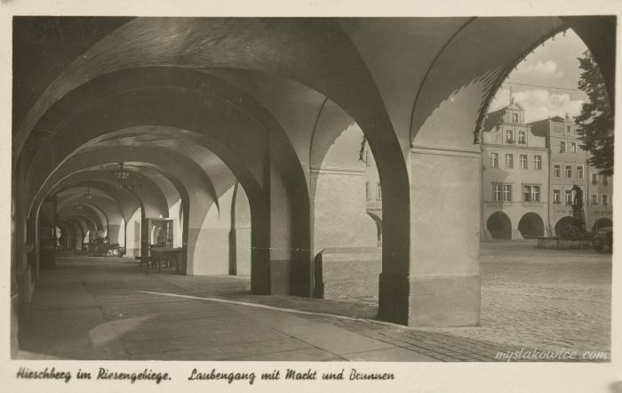 Jelenia G&oacute;ra (niem. Hirschberg im Riesengebirge) ok 1930-1940 rok.