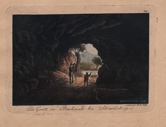 Bukowiec (niem. Buchwald, czes. Bukovn&iacute;k). 1820 rok. Autor Friedrich August Tittel, (1782-1836).