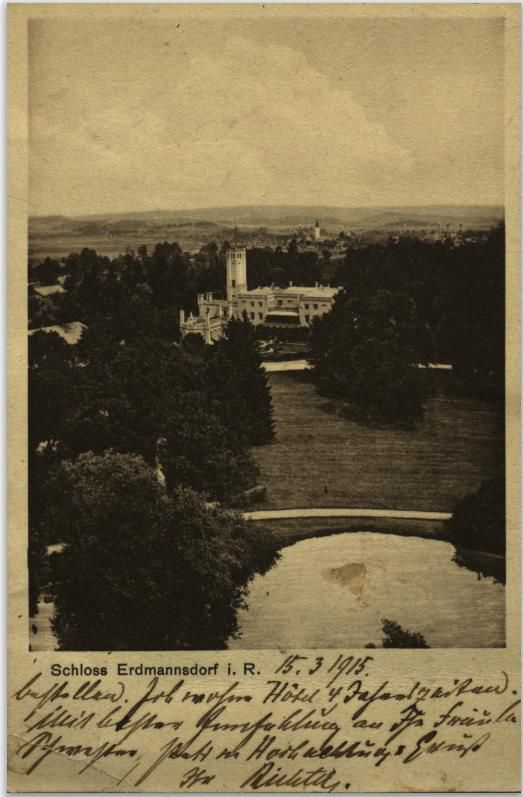 Poczt&oacute;wka, 1915 rok. Mysłakowice (niem. Zillerthal-Erdmannsdorf, Erdmannsdorf)