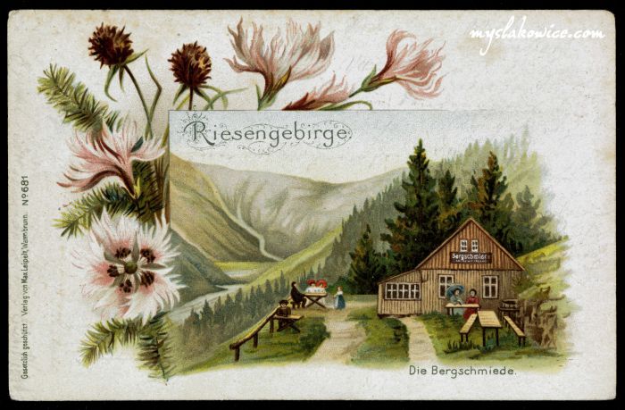 Obř&iacute; důl (Kocioł Olbrzyma) / Schronisko Kov&aacute;rna (dawne) CZ. Prawdopodobnie ok 1890 rok.