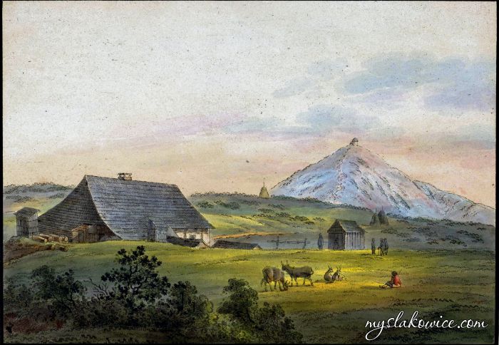 Widok na Śnieżkę. ok 1820 rok