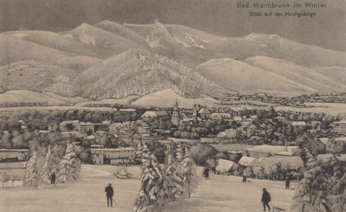 Stara grafika Cieplice/Jelenia G&oacute;ra. Prawdopodobnie koniec XIX wieku.