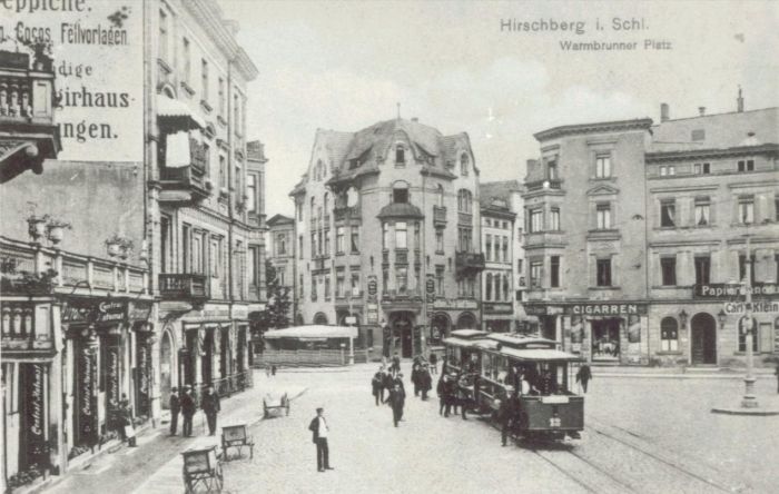 Początek XX wieku. Jelenia G&oacute;ra (niem. Hirschberg, cz. Jelen&iacute; Hora, dawniej Hir&scaron;berk, Horn&scaron;perk)