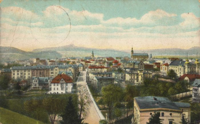 Jelenia G&oacute;ra (niem. Hirschberg). 1914 roku.