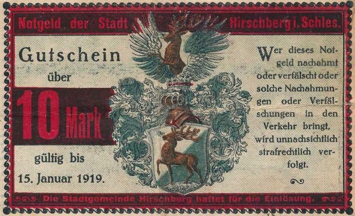 Hirschberg (Jelenia G&oacute;ra) 10 marek. 1919 rok