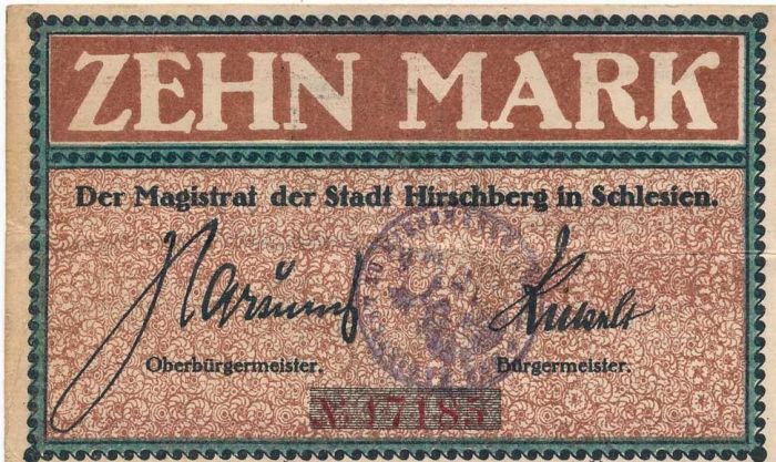 Hirschberg (Jelenia G&oacute;ra) 10 marek. 1919 rok