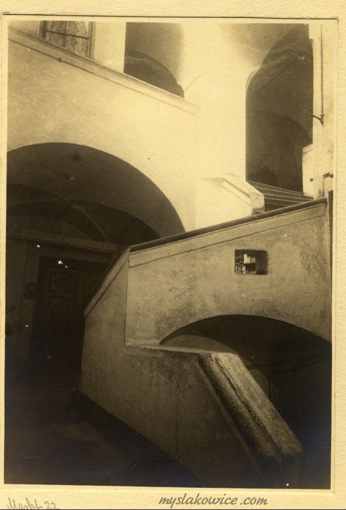 Rynek - wnętrze domu pod nr 22 ("Buchs-Haus", fragment). Jelenia G&oacute;ra (niem. Hirschberg) XX wiek