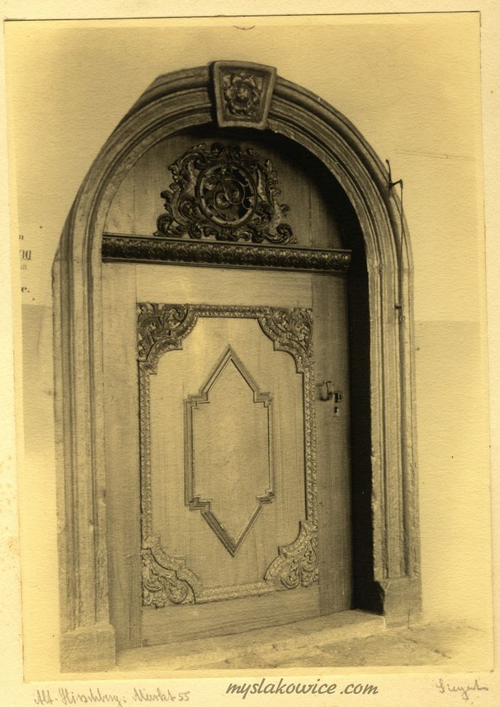 Rynek - portal domu pod nr 55. Jelenia G&oacute;ra (niem. Hirschberg). XX wiek