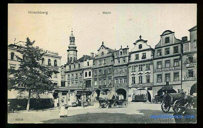 Jelenia G&oacute;ra (niem. Hirschberg, cz. Jelen&iacute; Hora, dawniej Hir&scaron;berk, Horn&scaron;perk) początek XX wieku.