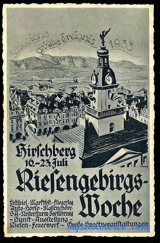 Jelenia G&oacute;ra (niem. Hirschberg, cz. Jelen&iacute; Hora, dawniej Hir&scaron;berk, Horn&scaron;perk) początek XX wieku.