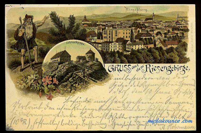 Jelenia G&oacute;ra (niem. Hirschberg, cz. Jelen&iacute; Hora, dawniej Hir&scaron;berk, Horn&scaron;perk) początek XX wieku.