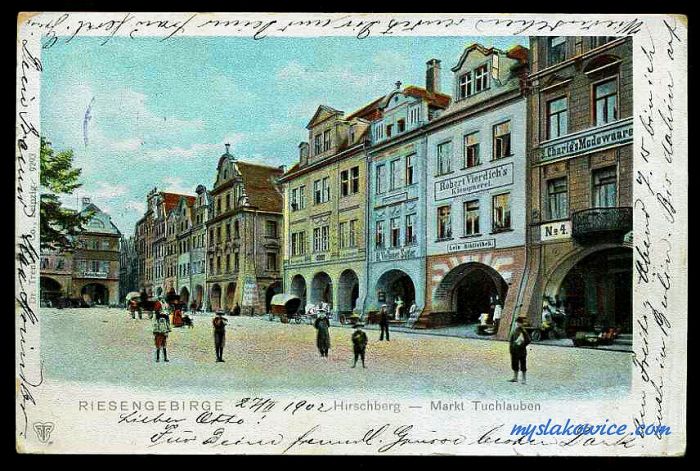 Jelenia G&oacute;ra (niem. Hirschberg, cz. Jelen&iacute; Hora, dawniej Hir&scaron;berk, Horn&scaron;perk) początek XX wieku.