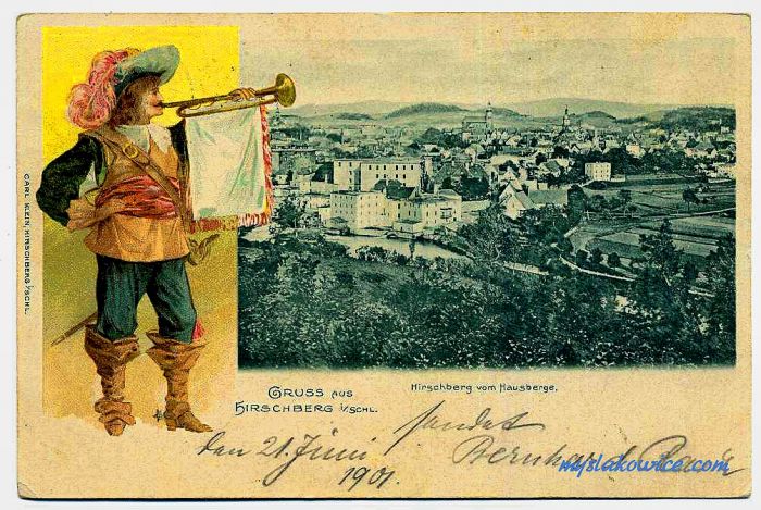 Jelenia G&oacute;ra (niem. Hirschberg, cz. Jelen&iacute; Hora, dawniej Hir&scaron;berk, Horn&scaron;perk) początek XX wieku.