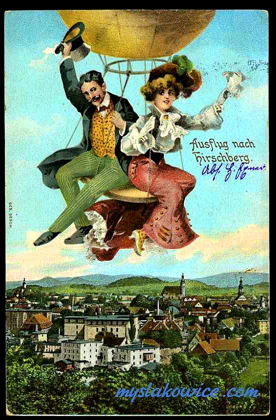 Jelenia G&oacute;ra (niem. Hirschberg, cz. Jelen&iacute; Hora, dawniej Hir&scaron;berk, Horn&scaron;perk) początek XX wieku.